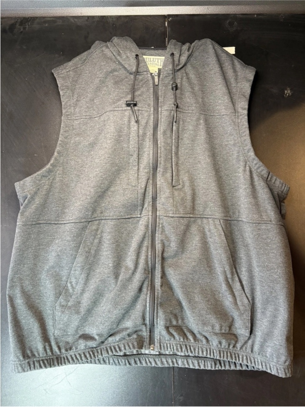Duluth Trading Co Gray Hooded Vest